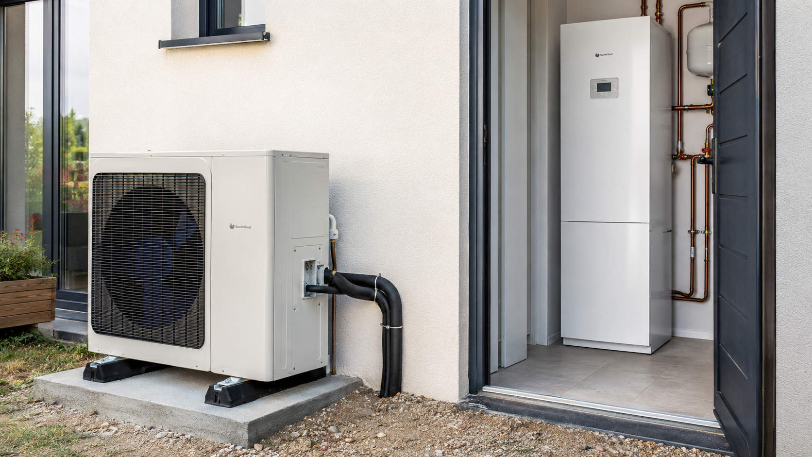 Pompe � Chaleur Saunier Duval GeniaSet Split air-eau